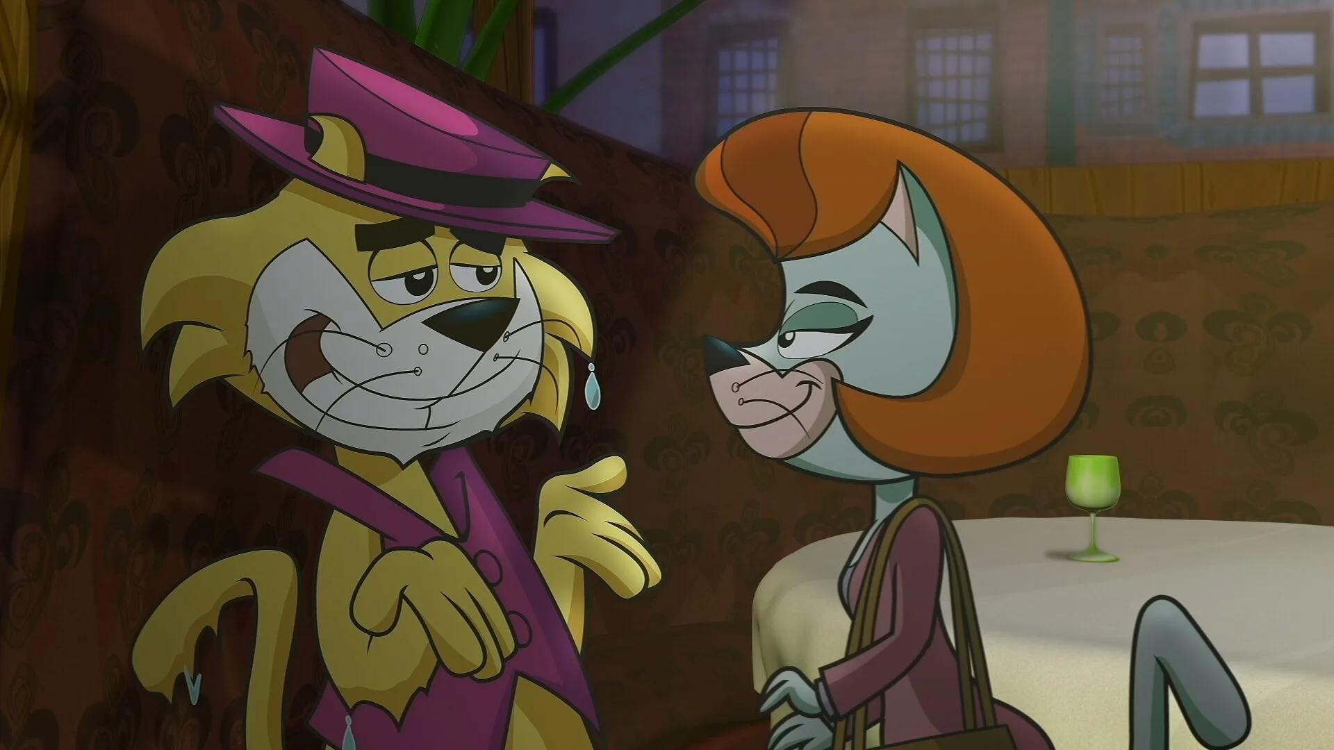 Scene from Top Cat: The Movie featuring Top Cat and another character